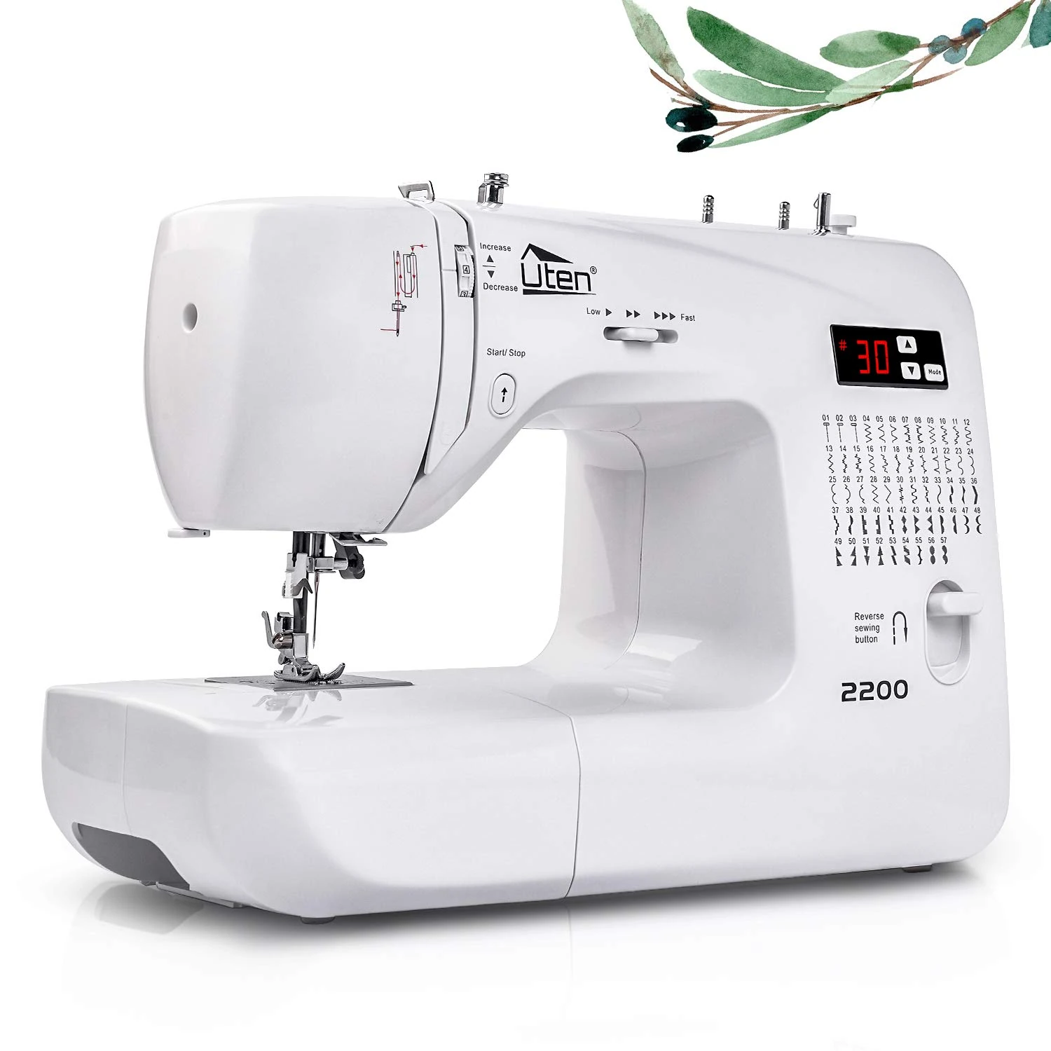 Uten Portable Machine-A1677, Acrylonitrile Butadiene Styrene (ABS), Sewing Machine 2200
