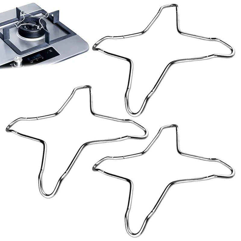 3 Pcs Universal Gas Hob Pan Support Stainless Steel Gas Ring Reducer Gas Hob Pan Support Trivet for Gas Hob Pan Stand Gas Hob Stand Gas Stove Accessories
