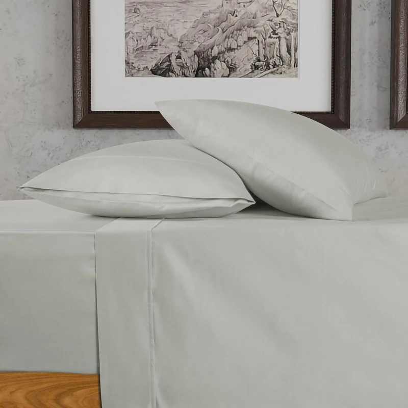 URBANHUT 100% Cotton Sheets Queen Size, for Everyday Use - Silver Grey