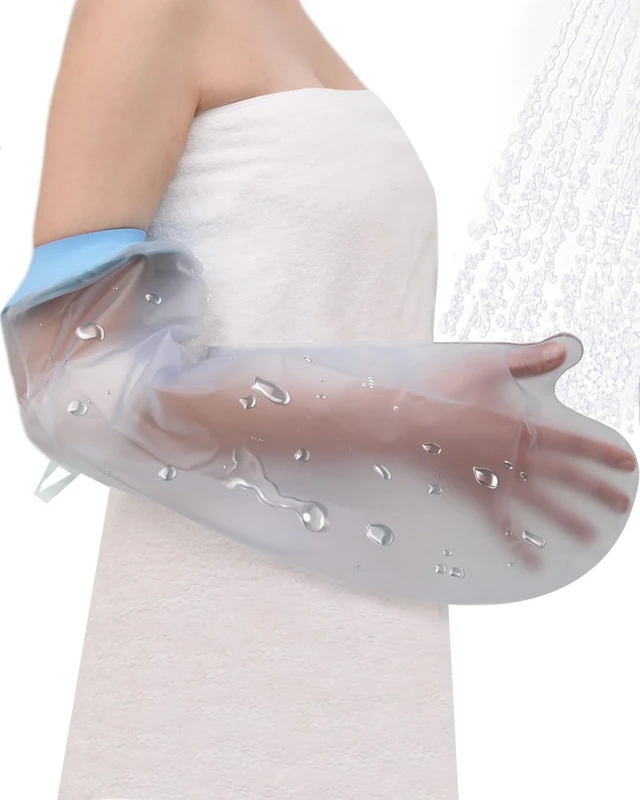 CureSquad Waterproof Cast Cover for Shower Arm (Blue-1)