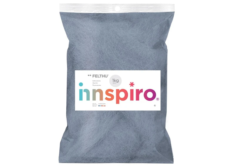 INNSPIRO Wool Felt, Light Grey, 1000gr - Image 1
