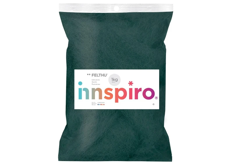 INNSPIRO Wool Felt, Green Blue, 1000gr
