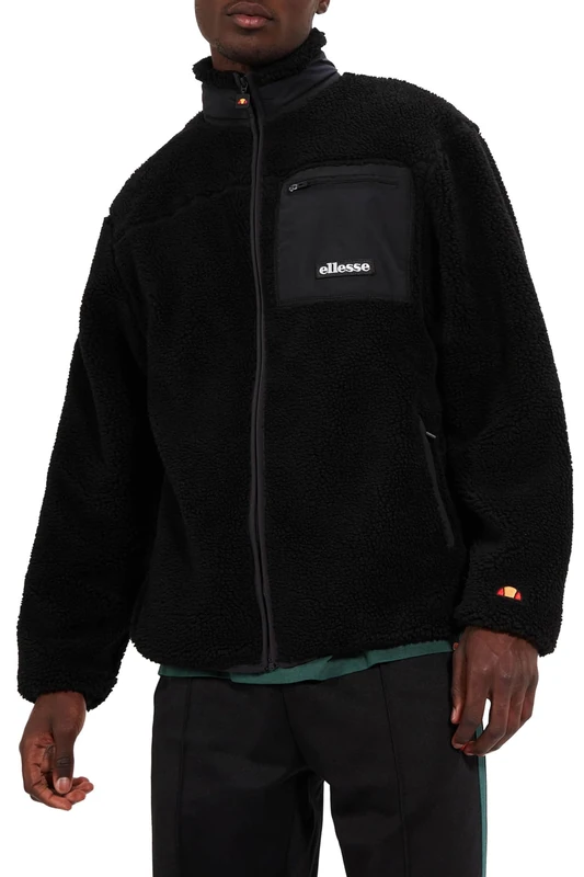 Ellesse Men's Este Fleece Jacket, Black, Size M UK