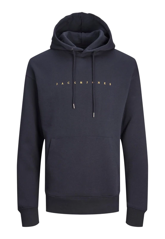 JACK & JONES Men's Jjestar Jj Sweat Hood Noos Pls Sweatshirt, Dark Navy, XXXXXXXL