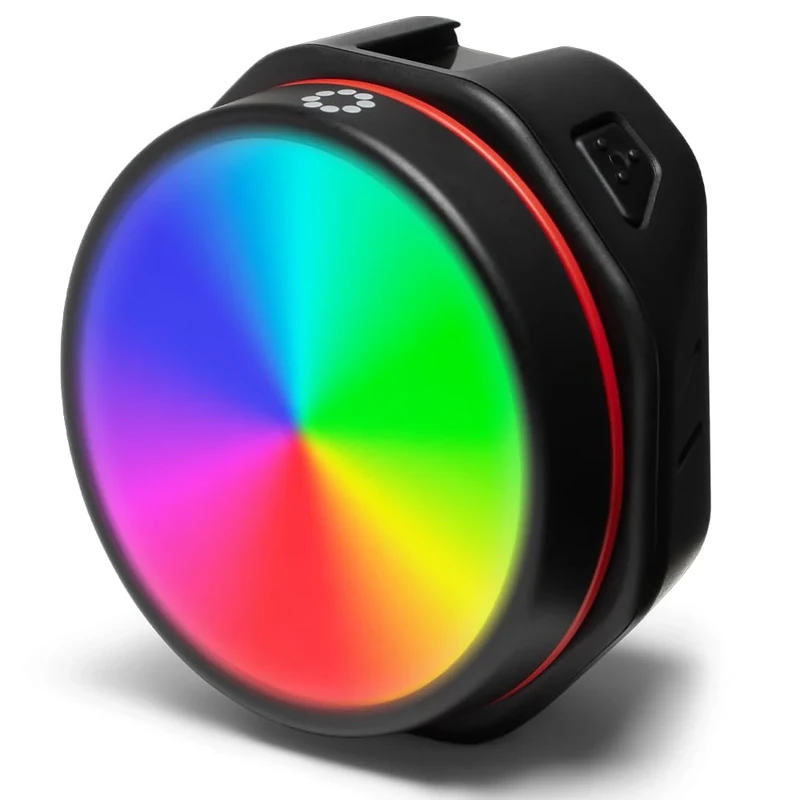 JOBY Video Light 12RGB, Rechargeable Portable LED Camera Light Mini 360°, Front Facing Dimmable 3200-6500K, Cold Shoe 1/4", Smartphone Selfie-Light, 0°/15°/30° angle positions, Tik Tok, Vlog, Youtube