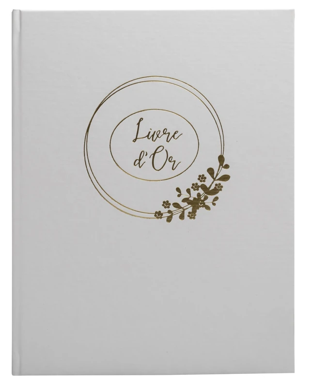 EXACOMPTA 47632E Guestbook, 27 x 22 cm, Ringflower White