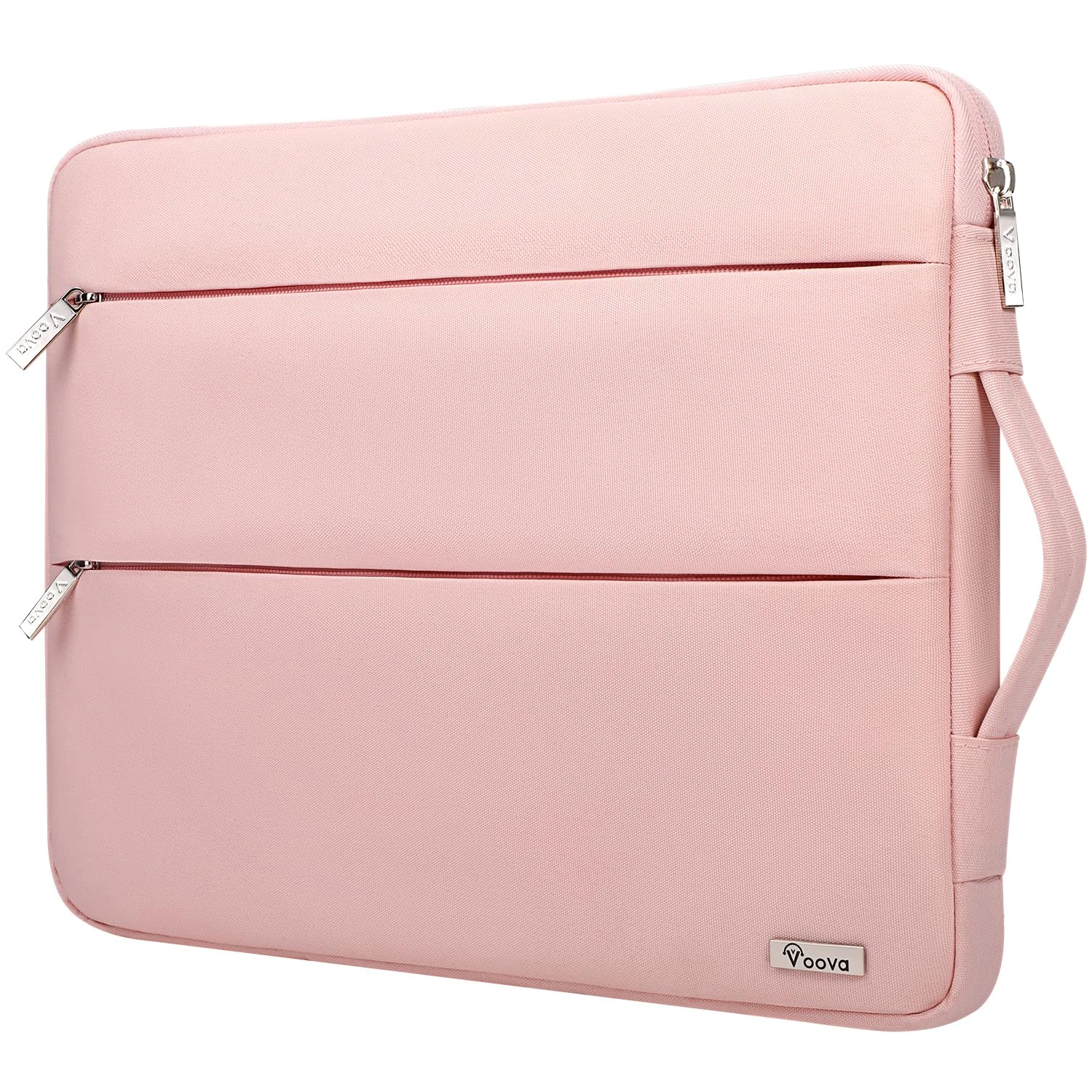 Voova Laptop Case Sleeve 15.6 16 Inch with Handle, Waterproof Slim Computer Cover Bag Compatible with MacBook Pro M3/M4 16, 15.6” HP Acer Lenovo ThinkPad IdeaPad Asus Laptop, Men Women, Light Pink