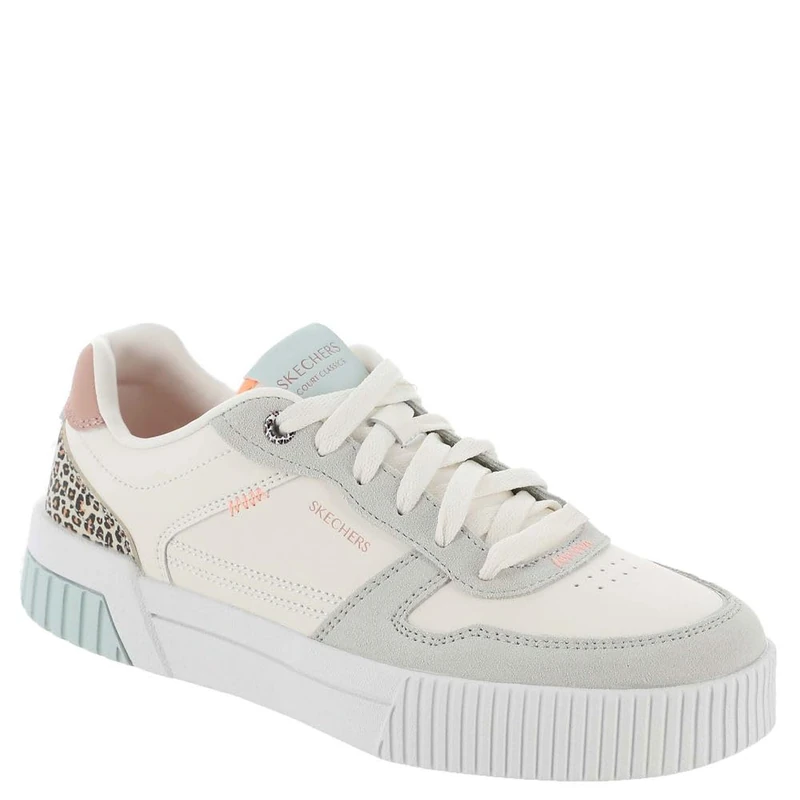Skechers Court Classics Jade - Feline Instinct, Natrual/Multi, 2 UK - Image 1