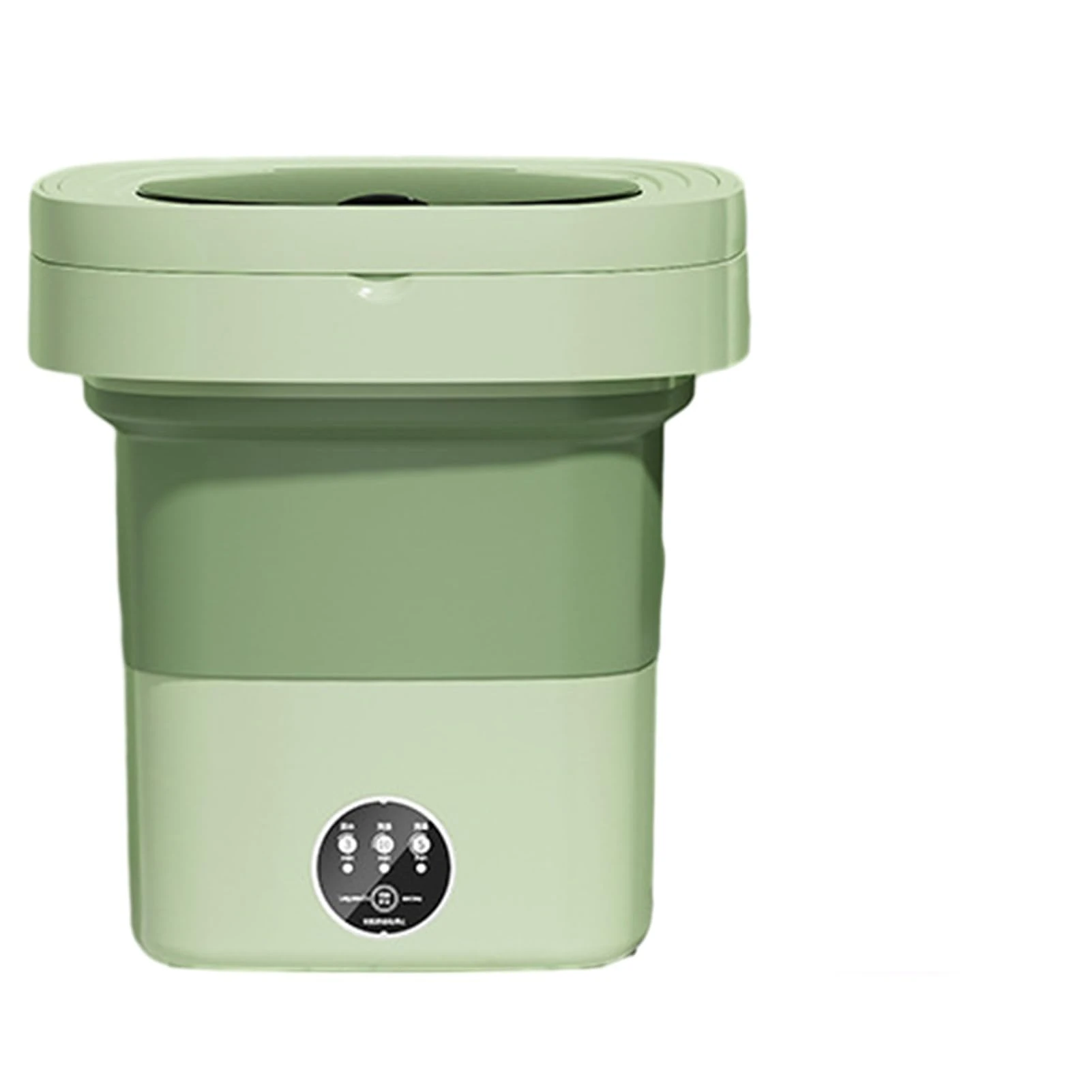 Wizoowip Mini Foldable Washing Machine with Drain Basket, Portable Small Washing Machine with Water Pipe,8L Foldable Small Washer for Underwear, Socks, Baby Clothes, Towels Green UK Plug