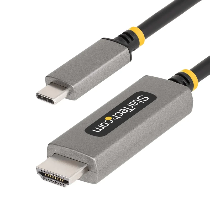 StarTech.com 6ft (2m) USB-C to HDMI Adapter Cable, 8K 60Hz, 4K 144Hz, HDR10, USB Type-C to HDMI 2.1 Video Converter Cable, USB-C DP Alt Mode/USB4/Thunderbolt 3/4 Compatible (135B-USBC-HDMI212M)
