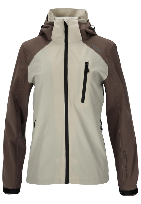 WEATHER REPORT Women's Camelia rain Jacket, Oatmeal, 40