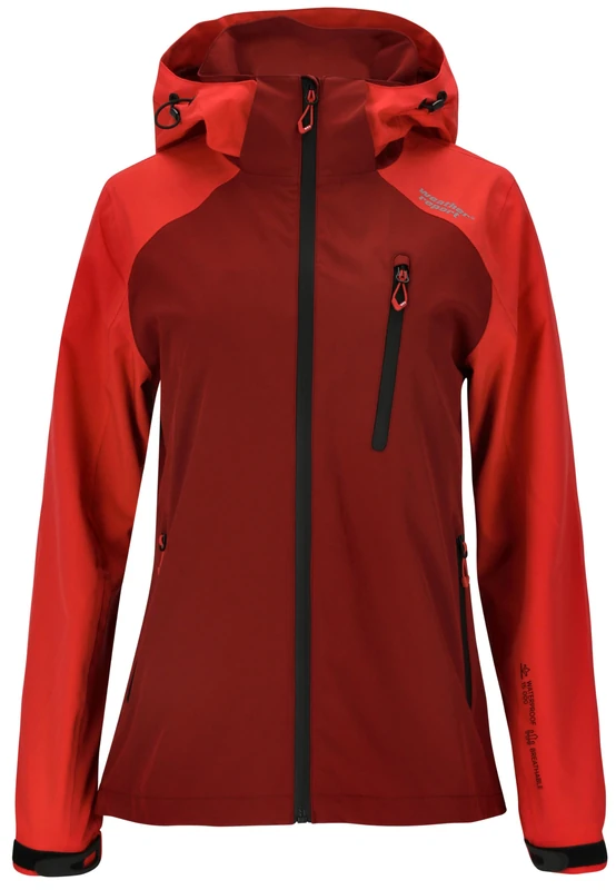 WEATHER REPORT Women's Camelia rain Jacket, Rococco Red, 40