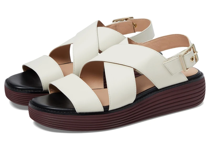 Cole Haan Women's Originalgrand Platform Sandals Flat, Ivory Bloodstone, 5 UK