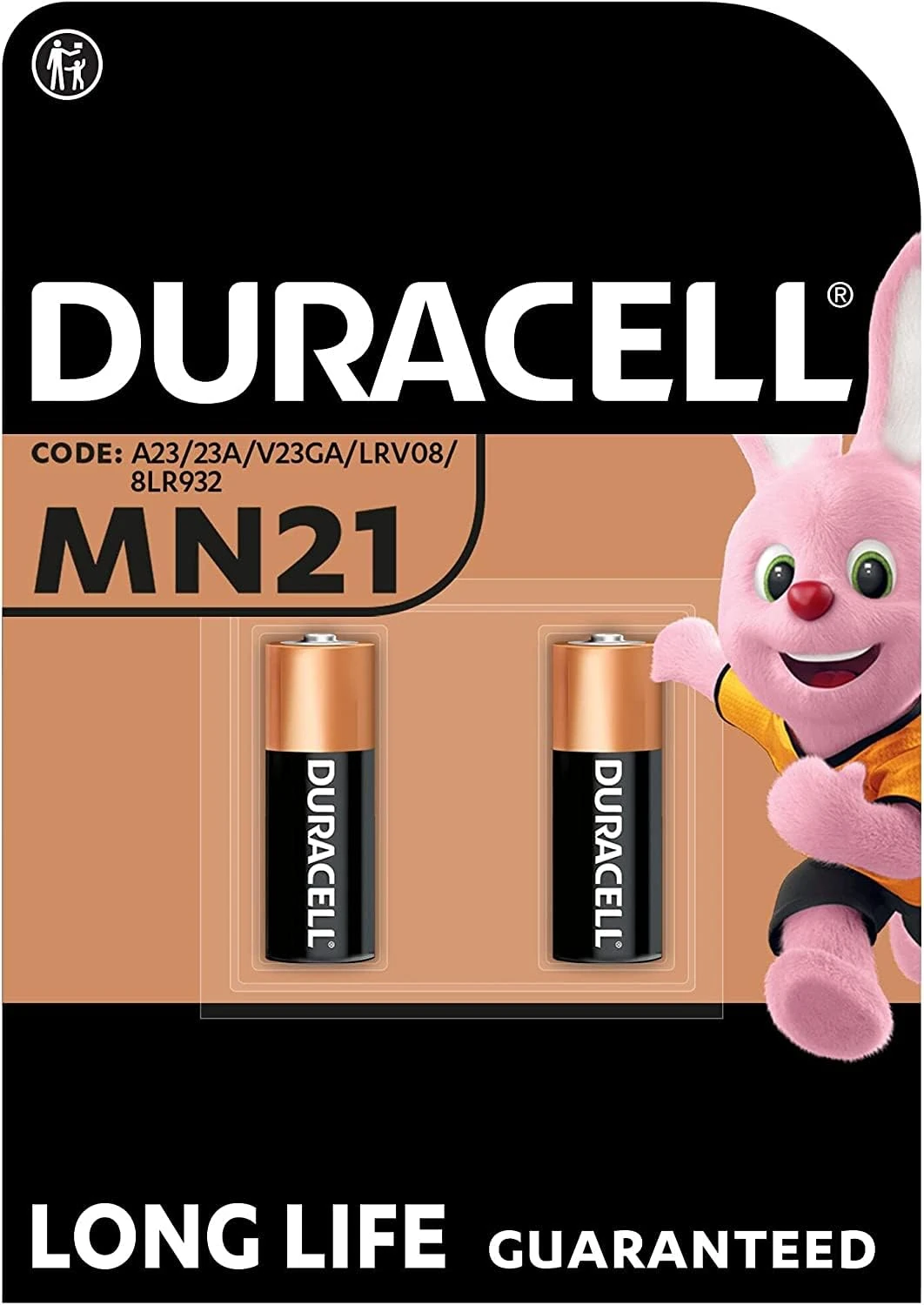 2 x Duracell MN21 (1 blister with 2 batteries), 2 batteries (A23/23A/V23GA/LRV08/8LR932)