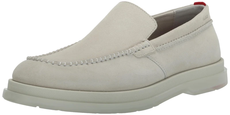Hugo Men's Suede Costa Loafers, Almond Milk, 7 UK - Image 1
