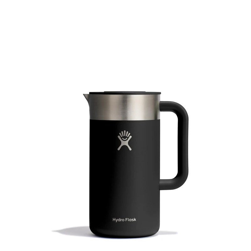 Hydro Flask – French Press Coffee Maker – Insulated Stainless Steel with Mesh Filter & Press-In Lid – Keeps Coffee Hot for Hours – Black - Image 1