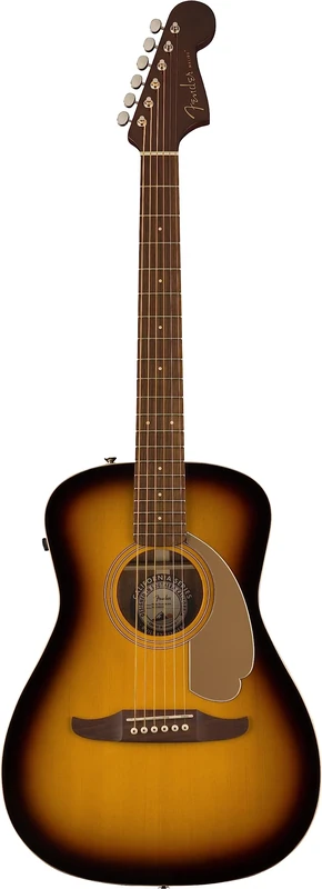 Fender Malibu Player Acoustic Guitar, Walnut Fingerboard, Gold Pickguard, Sunburst