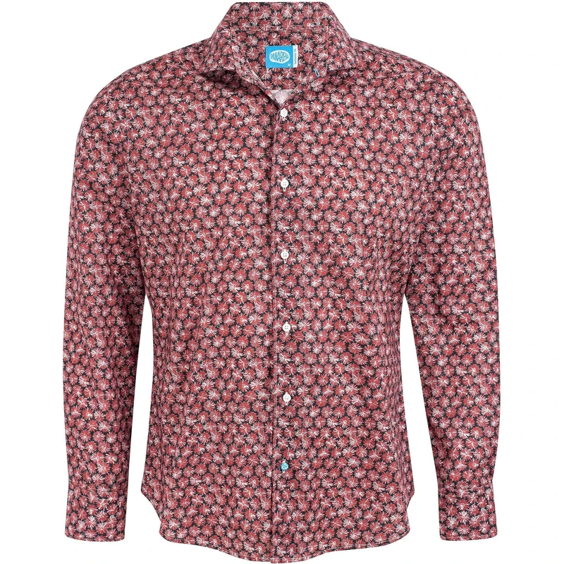 Panareha Men's Floral Shirt Ischia Navy Red (S) - Image 1