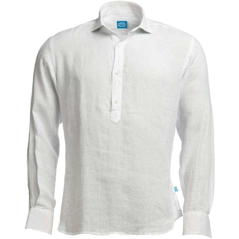 Panareha Men's Linen Popover Shirt MAMANUCA White (M)