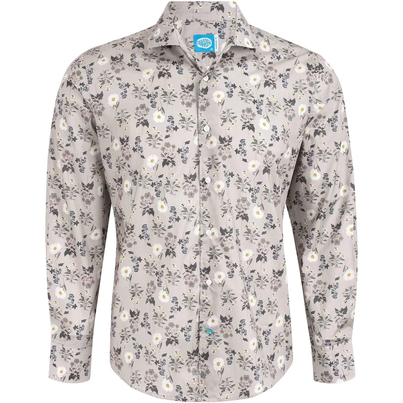 Panareha Men's Floral Shirt LEVANTO Grey (L)