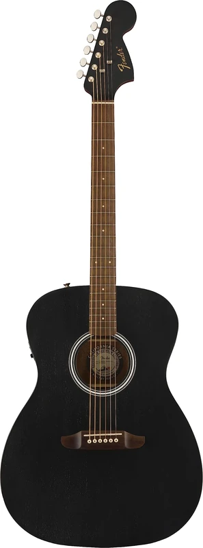 Fender Monterey Standard Acoustic Guitar, Walnut Fingerboard, Black Top
