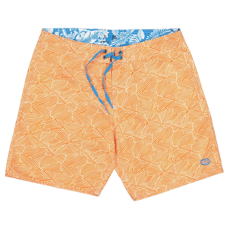 Panareha Men's Beach Shorts Made from Recycled Polyester Plaka Orange (32)