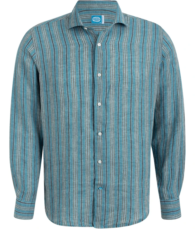 Panareha Men's Linen Shirt LEGZIRA Blue (M)