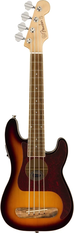 Fender Fullerton Precision Bass® Uke, Walnut Fingerboard, Tortoiseshell Pickguard, 3-Colour Sunburst