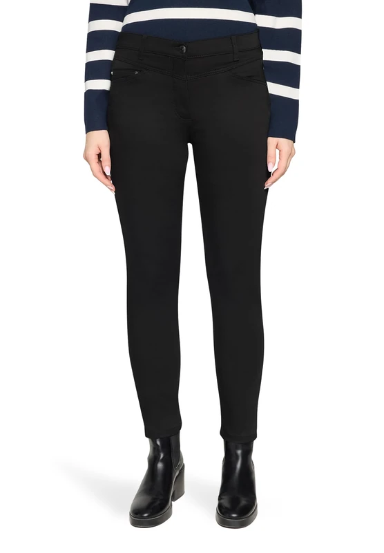 Betty Barclay Women's Casual Slim Fit Trousers, Black, 14