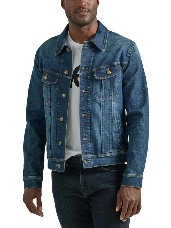 Lee Men's Extreme Motion Rider Jacket, Hanslee (Dark Blue), L