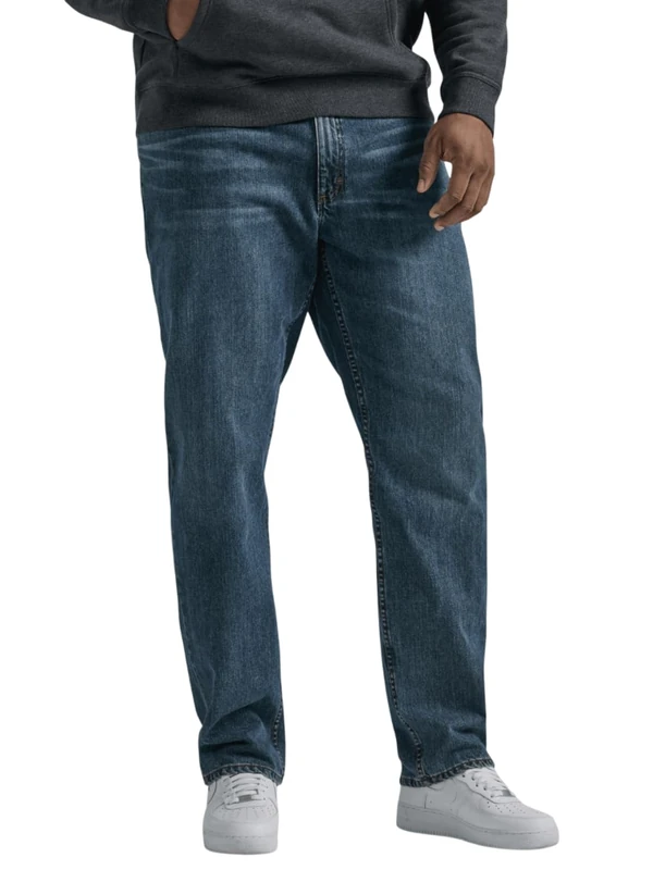 Lee Men's Big & Tall Legendary Relaxed Straight Jean, Lieutenant, 56W x 30L