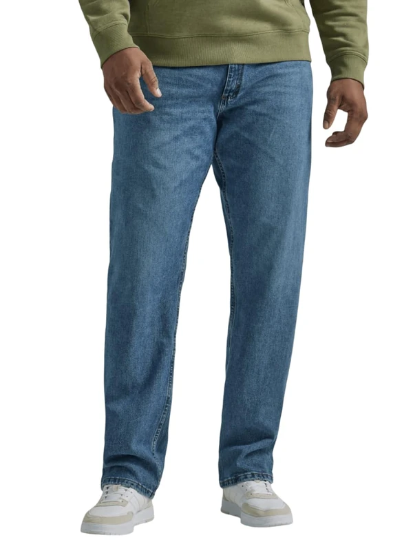 Lee Men's Big & Tall Legendary Relaxed Straight Jean, True Blue, 44W x 30L