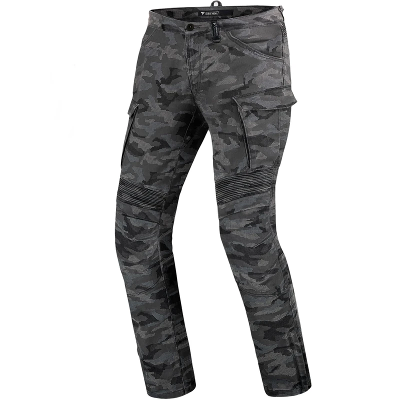 SHIMA Giro 2.0 Motorcycle Trousers for Men - Elastic Regular Fit Cargo Riding Pants Mens with DuraQL Layer, Knee and Hip Protectors (Khaki, 36) - Image 1