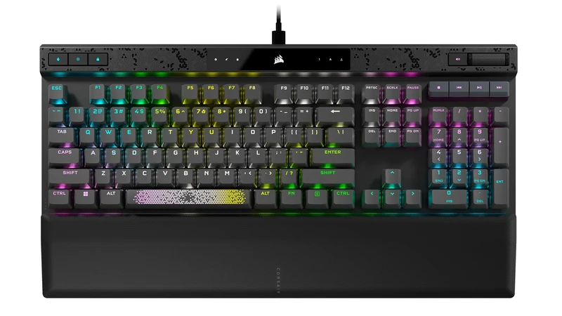 Corsair K70 MAX RGB Magnetic Mechanical Gaming Keyboard - MGX Switch with Adjustable Activation - PBT Double-Shot Keycaps - iCUE Compatible - QWERTY NA Layout - Steel Grey
