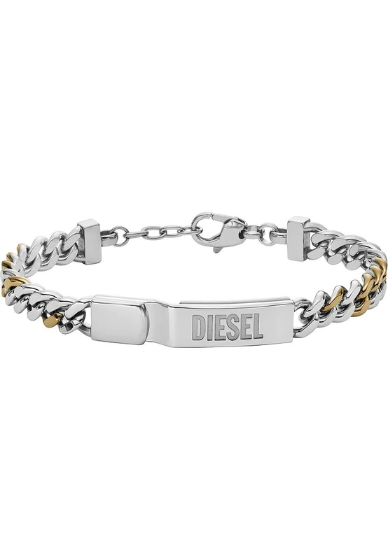 Diesel Men's 2 tone Stainless steel with lobster clasp closure bracelet