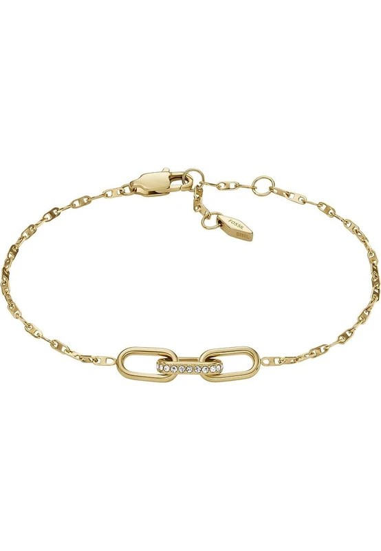 Fossil Women's Stainless steel with lobster clasp closure slim chain bracelet