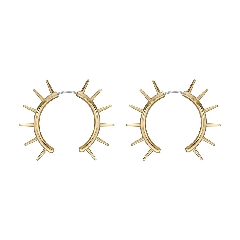 Diesel Men's Stainless Steel or Semi- Precious with Hoop closure Earrings Golden