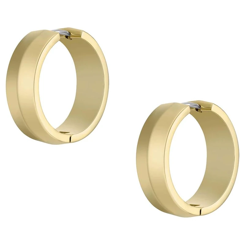 Fossil Women's Gold tone stainless Steel with hoop closure Earrings