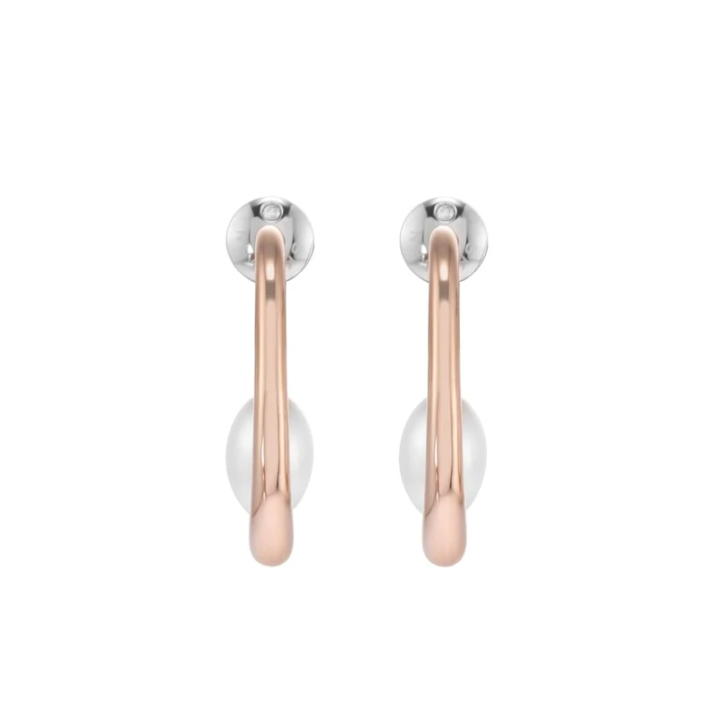 Skagen Women's Rose gold tone Stainless Steel or Semi- Precious with post closure Earrings