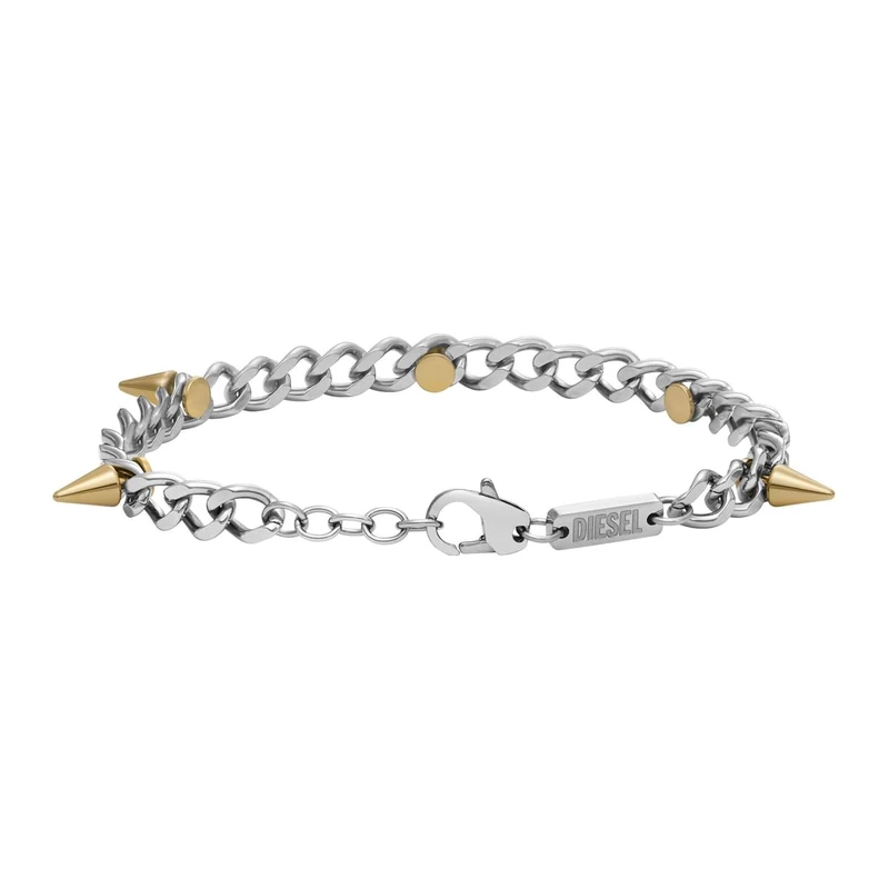 Diesel Men's 2 tone Stainless steel with lobster clasp closure bracelet