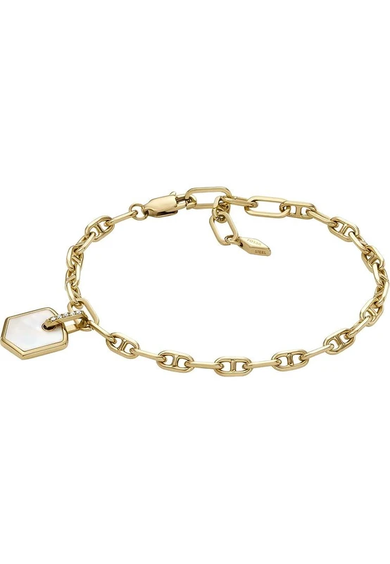 Fossil Women's Brass with lobster clasp closure slim chain bracelet