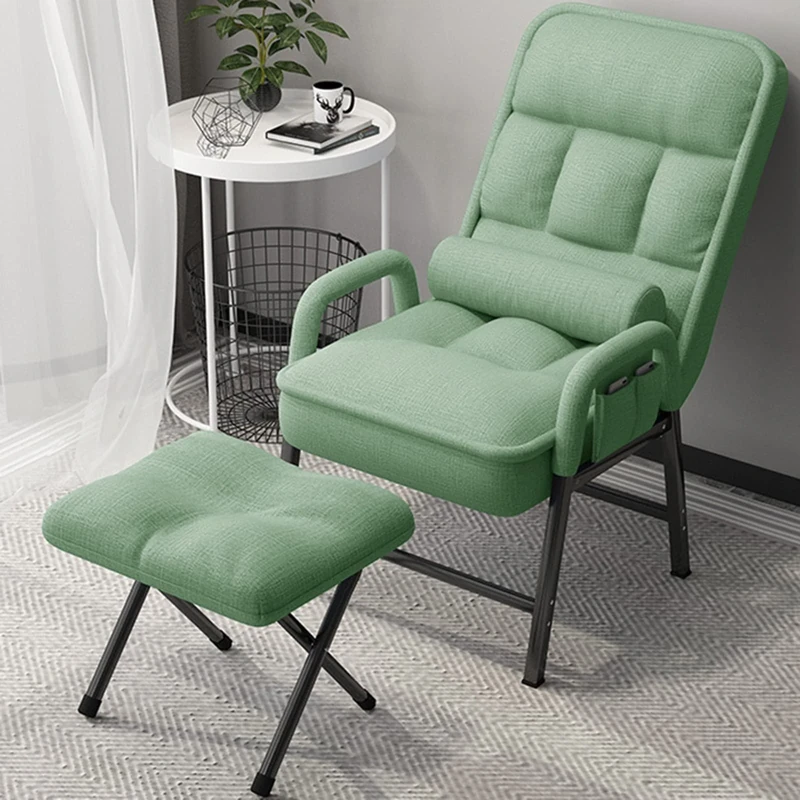 VVHUDA Armchairs For Living Room With Footstool, Accent Chair Padded Seat, Leisure Relax Chair for Bedroom Office Nursery, Lounge Chair with Adjustable Backrest and Side Pockets small gift