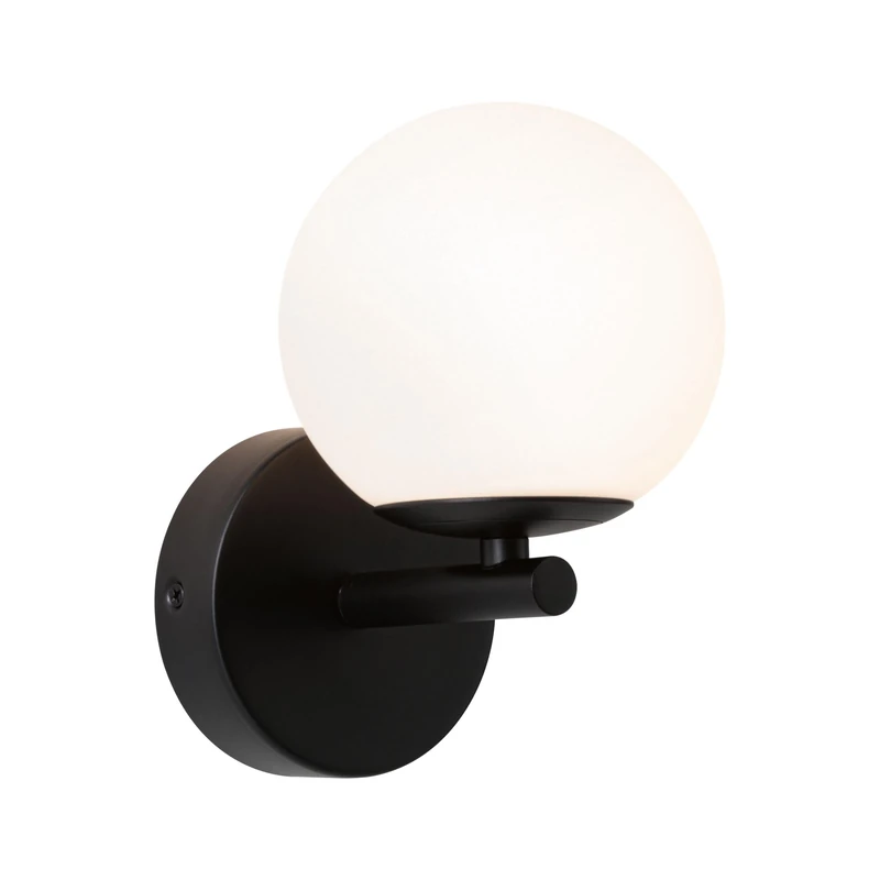 Paulmann 71074 LED Wall luminaire Selection Bathroom Gove IP44 3000K 400lm 230V 5W Black matt, Satin Bathroom luminaire
