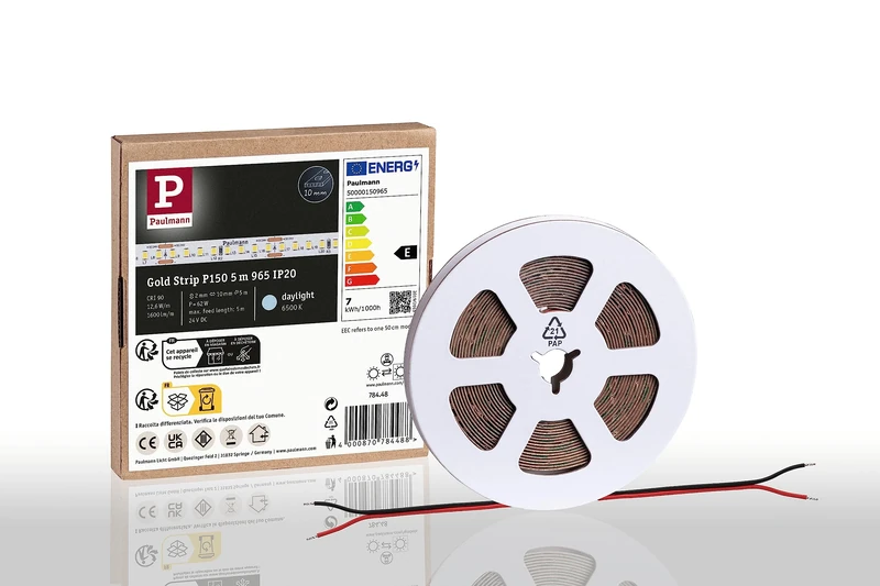 Paulmann 78448 Pro LED Strip Gold P150 965 5m 62W 1600lm/m 160 LEDs/m 6500K LED Strip