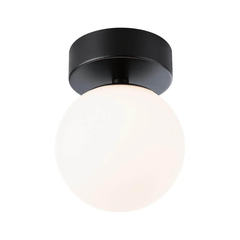 Paulmann 71071 LED Ceiling luminaire Selection Bathroom Gove IP44 3000K 400lm 230V 5W Black matt, Satin Bathroom luminaire
