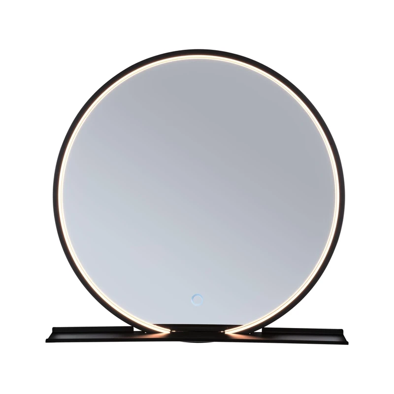 Paulmann 71090 LED Illuminated Mirror Miro IP44 Tunable White 160lm 230V 10.5W LED Mirror, Black matt Bathroom luminaire