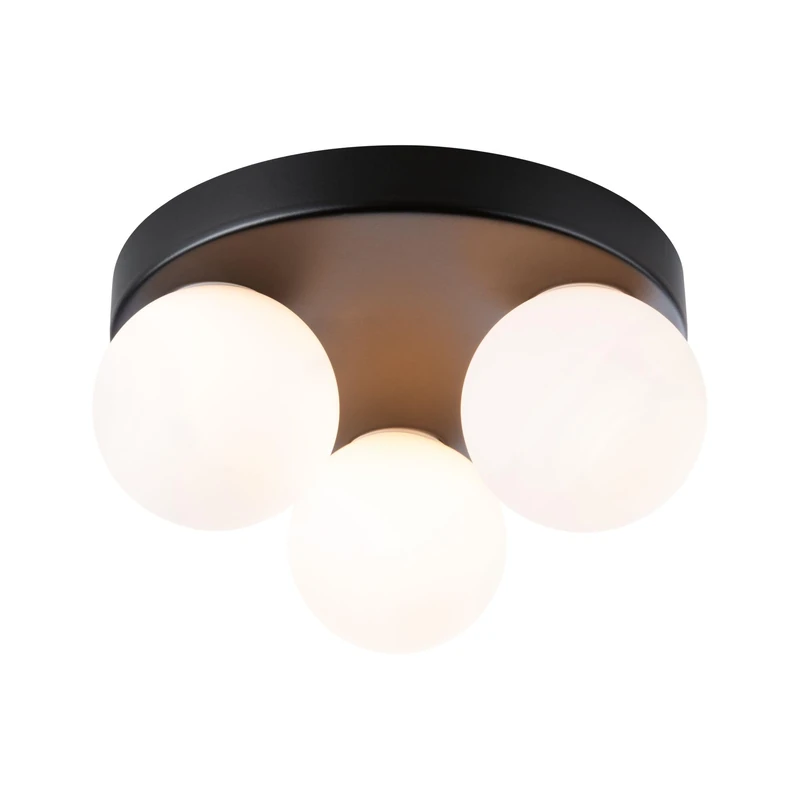 Paulmann 71069 Ceiling luminaire Selection Bathroom Gove IP44 G9 230V max. 3x20W dimmable Black matt, Satin Bathroom luminaire - Image 1