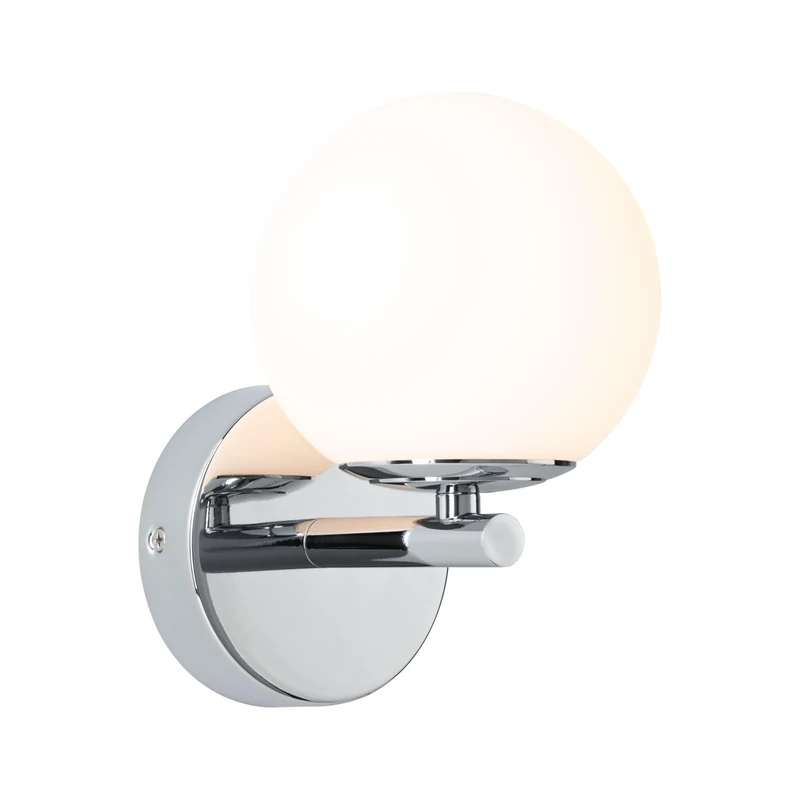 Paulmann 71067 LED Wall luminaire Selection Bathroom Gove IP44 3000K 400lm 230V 5W Chrome, Satin Bathroom luminaire