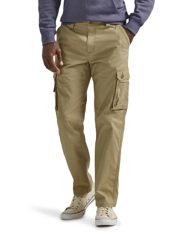 Lee Men's Wyoming Relaxed Fit Cargo Pant, Kc Khaki Ripstop, 40W / 34L
