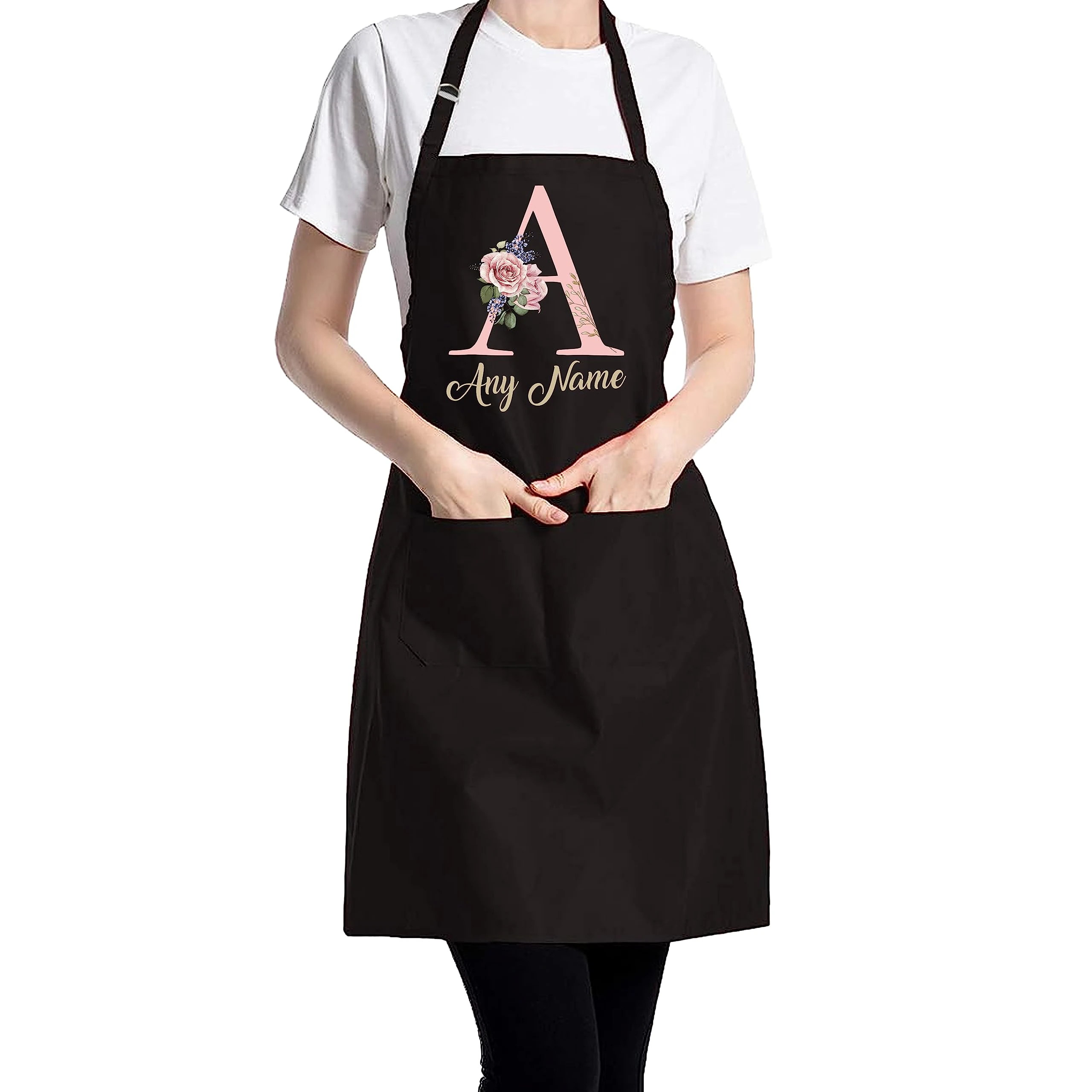 PB TECH Personalised Apron Baking Gift Customisable Initial With Name Gift For BBQ Grill Cook kitchen cooking Apron